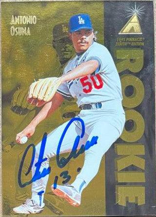 Antonio Osuna Signed 1995 Pinnacle Zenith Baseball Card - Los Angeles Dodgers - PastPros
