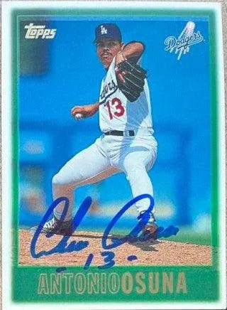 Antonio Osuna Signed 1997 Topps Baseball Card - Los Angeles Dodgers