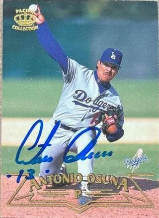 Antonio Osuna Signed 1998 Pacific Baseball Card - Los Angeles Dodgers
