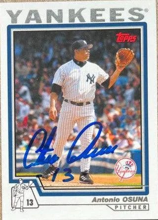 Antonio Osuna Signed 2004 Topps Baseball Card - New York Yankees