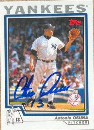 Antonio Osuna Signed 2004 Topps Baseball Card - New York Yankees