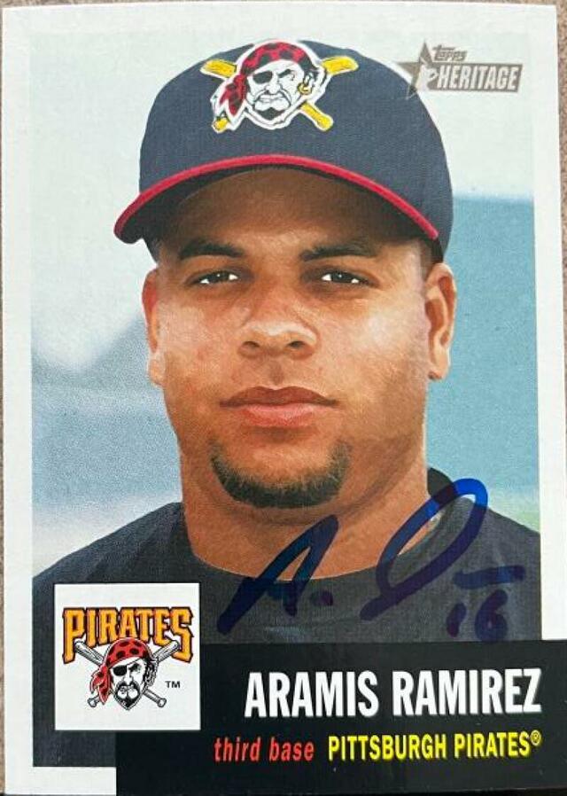 Aramis Ramirez Signed 2002 Topps Heritage Baseball Card - Pittsburgh Pirates - PastPros