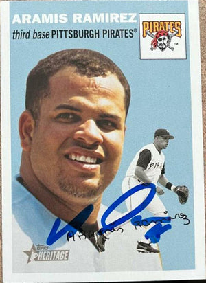 Aramis Ramirez Signed 2003 Topps Heritage Baseball Card - Pittsburgh Pirates - PastPros