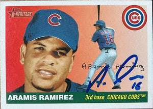 Aramis Ramirez Signed 2004 Topps Heritage Baseball Card - Chicago Cubs - PastPros