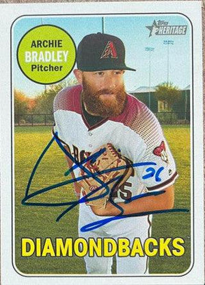 Archie Bradley Signed 2018 Topps Heritage Baseball Card - Arizona Diamondbacks - PastPros