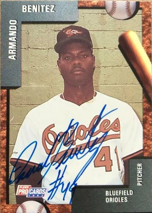 Armando Benitez Signed 1992 ProCards Baseball Card - Baltimore Orioles