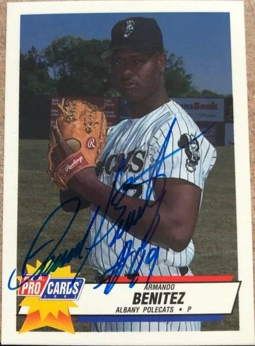 Armando Benitez Signed 1993 Fleer ProCards Baseball Card