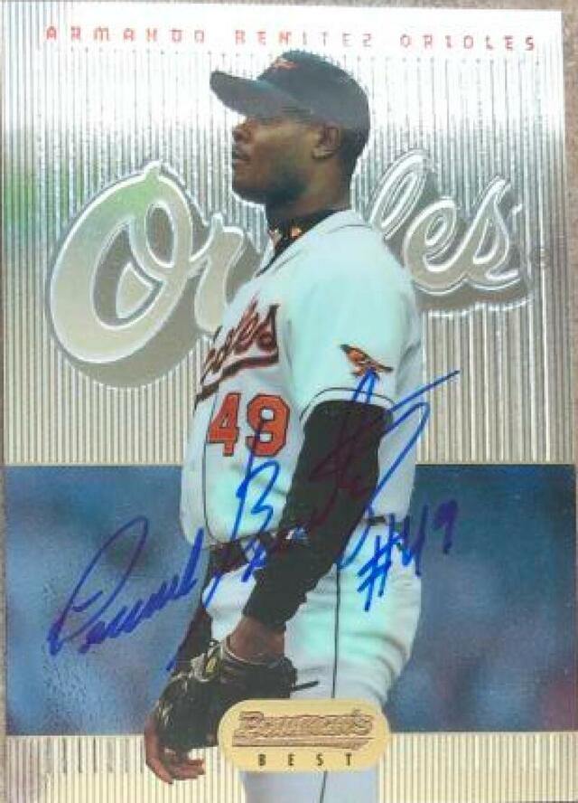 Armando Benitez Signed 1995 Bowman's Best Baseball Card - Baltimore Orioles - PastPros