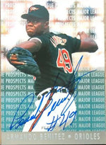 Armando Benitez Signed 1995 Fleer Major League Prospects Baseball Card - Baltimore Orioles