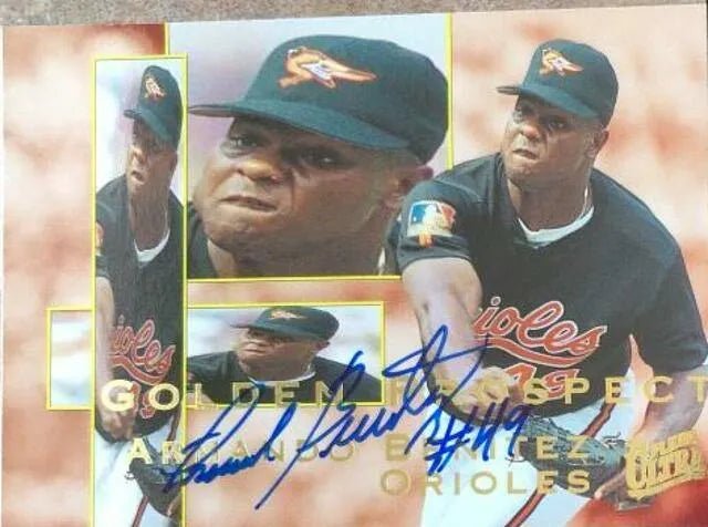 Armando Benitez Signed 1995 Fleer Ultra Golden Prospects Baseball Card - Baltimore Orioles