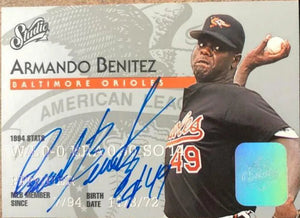 Armando Benitez Signed 1995 Studio Baseball Card - Baltimore Orioles