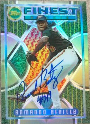 Armando Benitez Signed 1995 Topps Finest Baseball Card - Baltimore Orioles