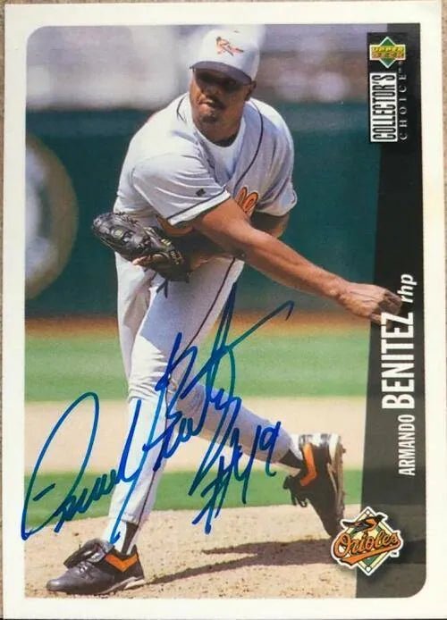 Armando Benitez Signed 1996 Collector's Choice Baseball Card - Baltimore Orioles