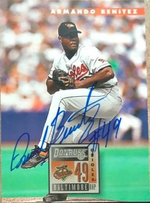 Armando Benitez Signed 1996 Donruss Baseball Card - Baltimore Orioles