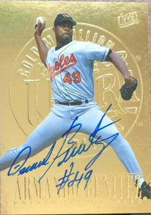 Armando Benitez Signed 1996 Fleer Gold Medallion Baseball Card - Baltimore Orioles