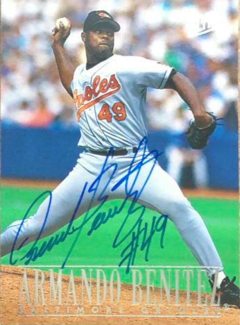 Armando Benitez Signed 1996 Fleer Ultra Baseball Card - Baltimore Orioles - PastPros