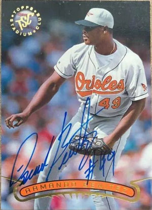 Armando Benitez Signed 1996 Stadium Club Baseball Card - Baltimore Orioles