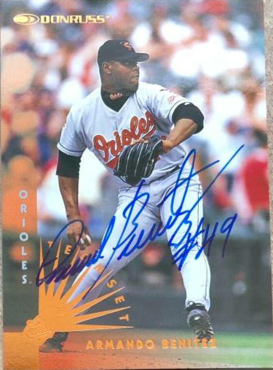 Armando Benitez Signed 1997 Donruss Team Sets Baseball Card - Baltimore Orioles - PastPros
