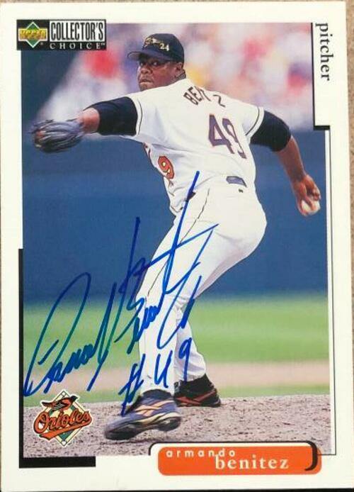 Armando Benitez Signed 1998 Collector's Choice Baseball Card - Baltimore Orioles - PastPros