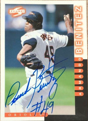 Armando Benitez Signed 1998 Score Baseball Card - Baltimore Orioles - PastPros