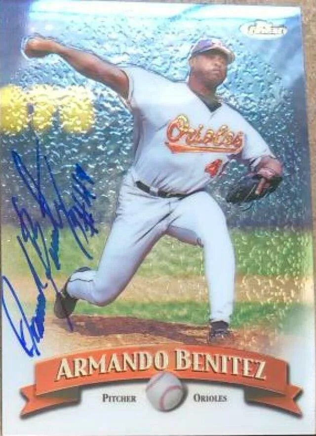 Armando Benitez Signed 1998 Topps Finest Baseball Card - Baltimore Orioles