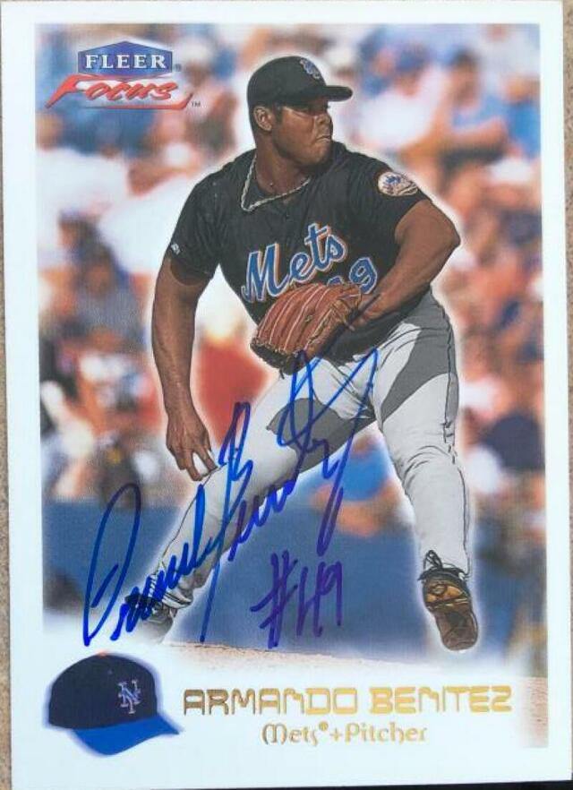 Armando Benitez Signed 2000 Fleer Focus Baseball Card - New York Mets - PastPros