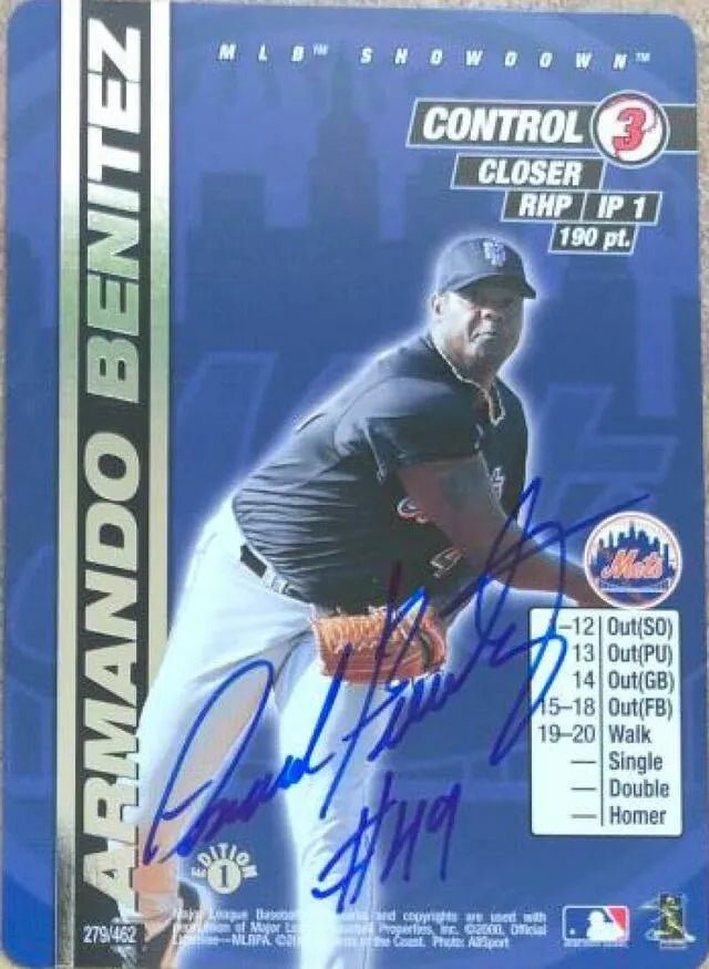Armando Benitez Signed 2000 MLB Showdown Baseball Card - New York Mets