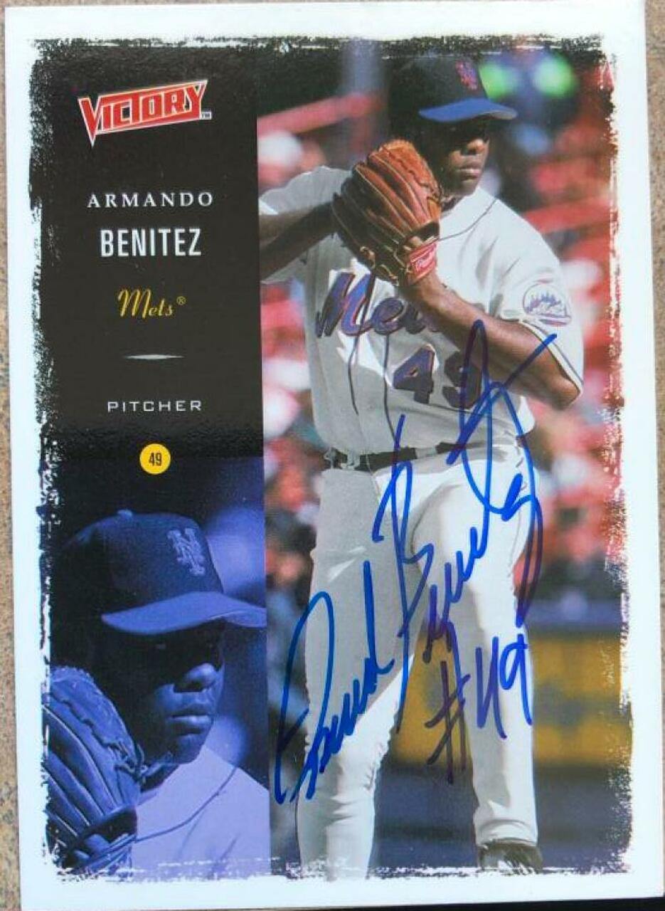 Armando Benitez Signed 2000 Upper Deck Victory Baseball Card - New York Mets - PastPros