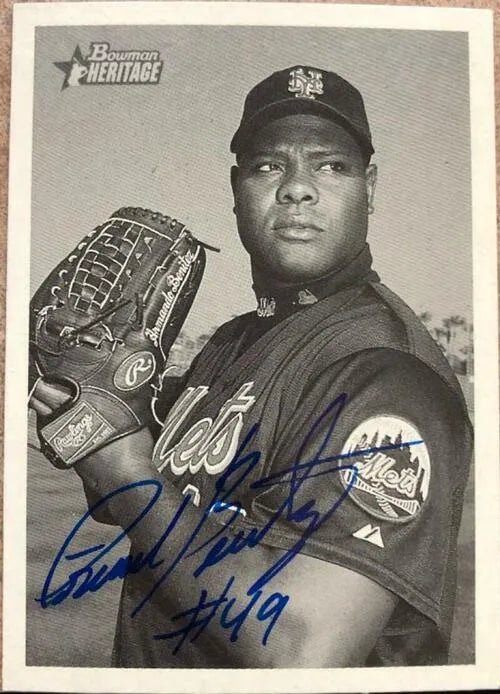 Armando Benitez Signed 2001 Bowman Heritage Baseball Card - New York Mets
