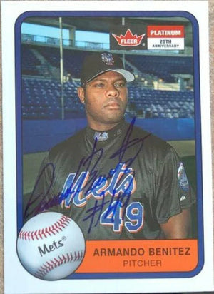 Armando Benitez Signed 2001 Fleer Platinum Baseball Card - New York Mets