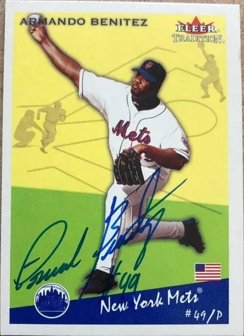 Armando Benitez Signed 2002 Fleer Tradition Baseball Card - New York Mets