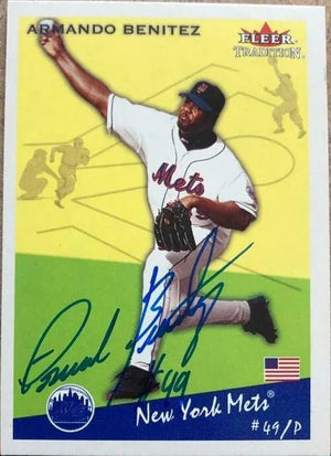 Armando Benitez Signed 2002 Fleer Tradition Baseball Card - New York Mets