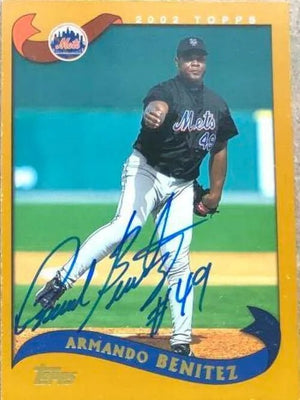 Armando Benitez Signed 2002 Topps Baseball Card - New York Mets