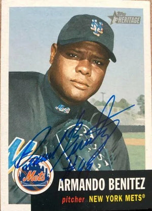Armando Benitez Signed 2002 Topps Heritage Baseball Card - New York Mets