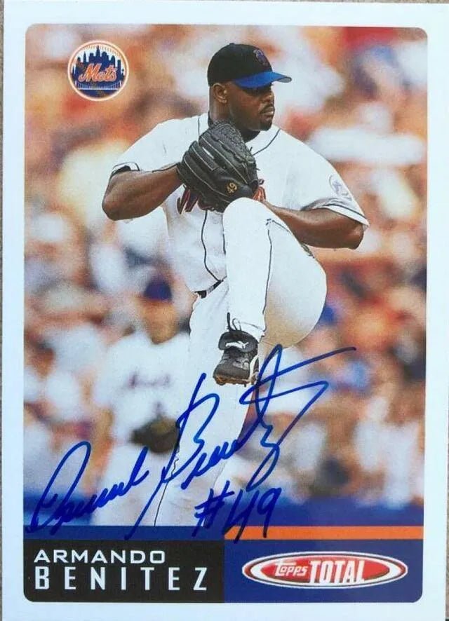 Armando Benitez Signed 2002 Topps Total Baseball Card - New York Mets