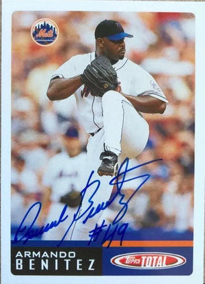 Armando Benitez Signed 2002 Topps Total Baseball Card - New York Mets