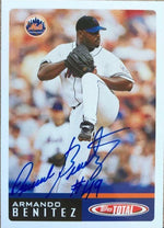 Armando Benitez Signed 2002 Topps Total Baseball Card - New York Mets - PastPros
