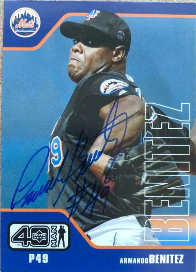 Armando Benitez Signed 2002 Upper Deck 40-Man Baseball Card - New York Mets - PastPros