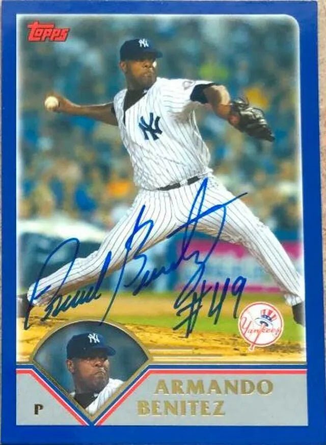Armando Benitez Signed 2003 Topps Baseball Card - New York Yankees
