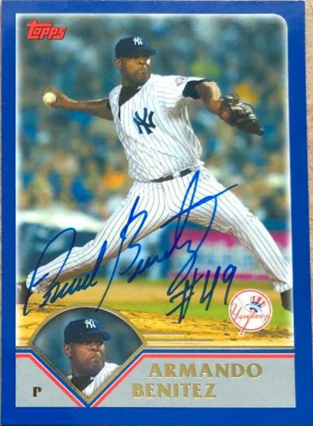 Armando Benitez Signed 2003 Topps Baseball Card - New York Yankees - PastPros