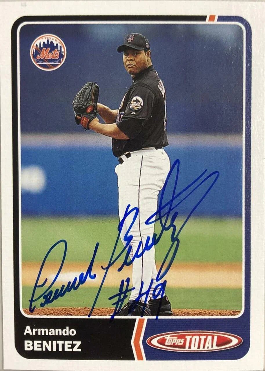Armando Benitez Signed 2003 Topps Total Baseball Card - New York Mets