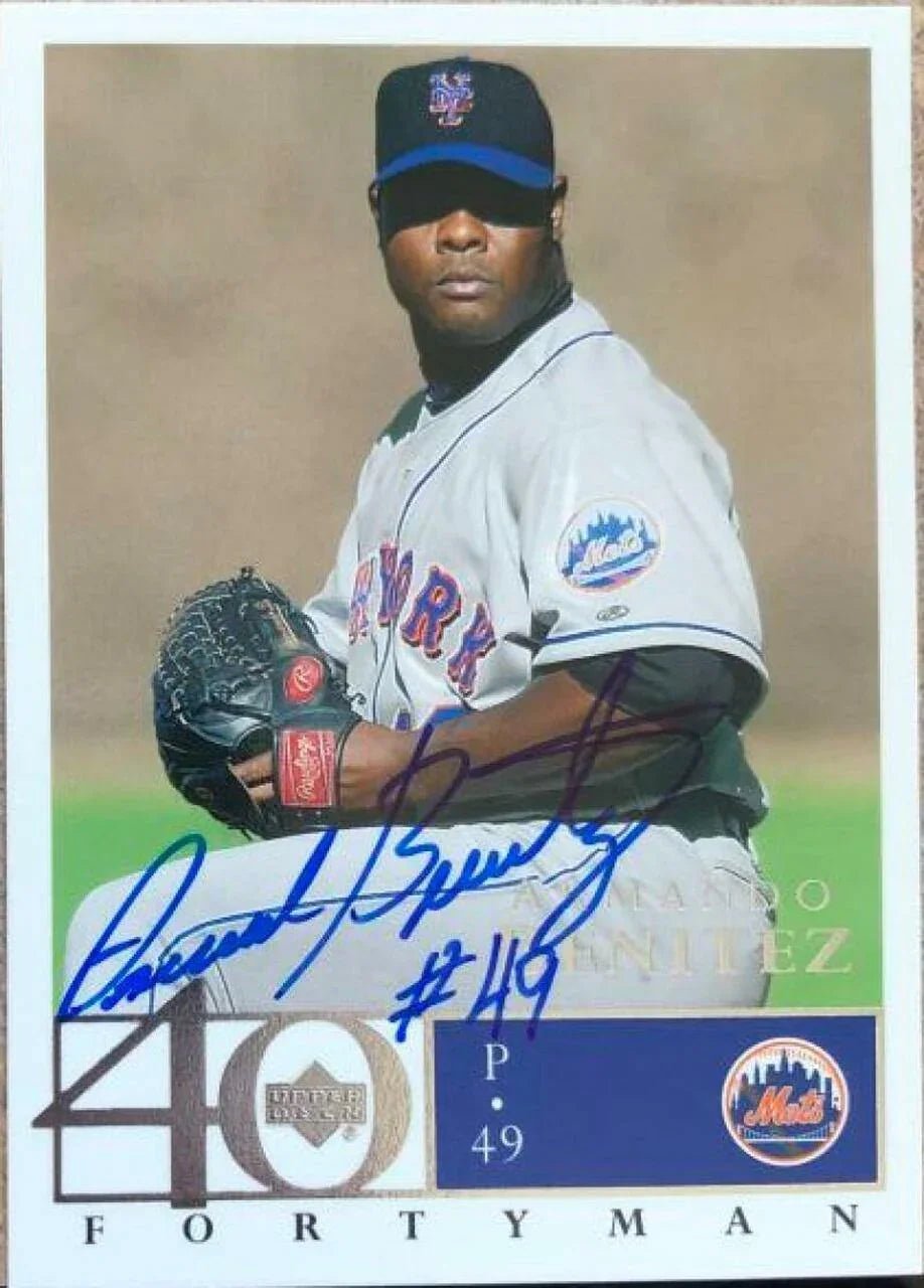 Armando Benitez Signed 2003 Upper Deck 40-Man Baseball Card - New York Mets