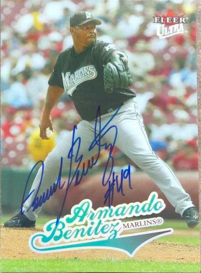 Armando Benitez Signed 2004 Fleer Ultra Baseball Card - Florida Marlins - PastPros