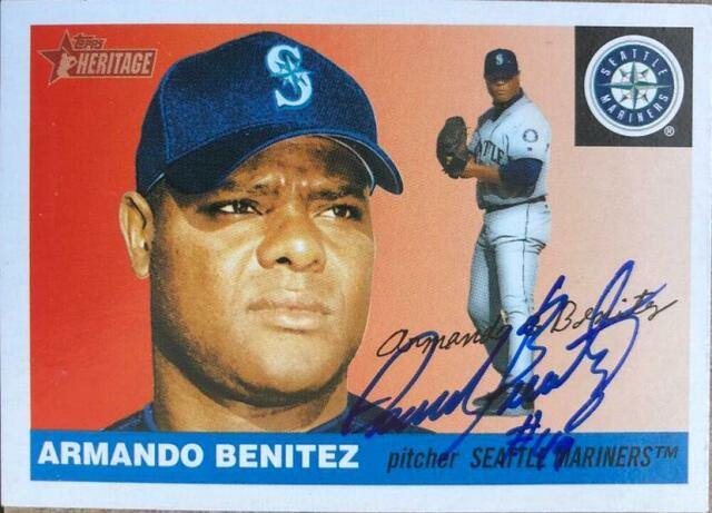 Armando Benitez Signed 2004 Topps Heritage Baseball Card - Seattle Mariners - PastPros