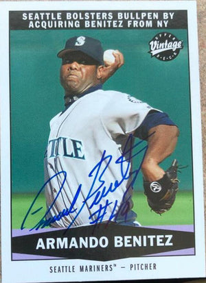 Armando Benitez Signed 2004 Upper Deck Vintage Baseball Card - Seattle Mariners - PastPros