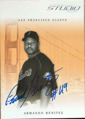 Armando Benitez Signed 2005 Donruss Studio Baseball Card - San Francisco Giants
