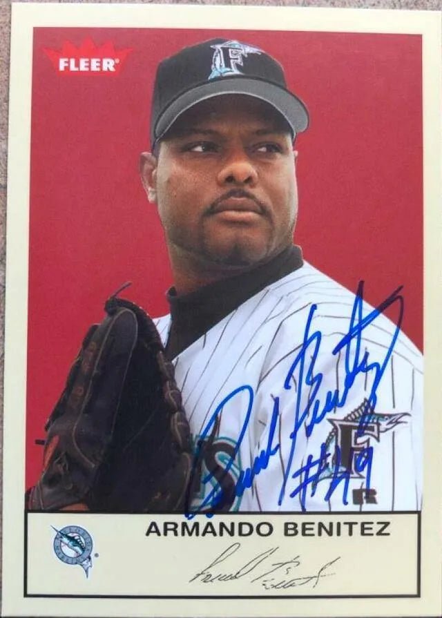 Armando Benitez Signed 2005 Fleer Tradition Baseball Card - Florida Marlins