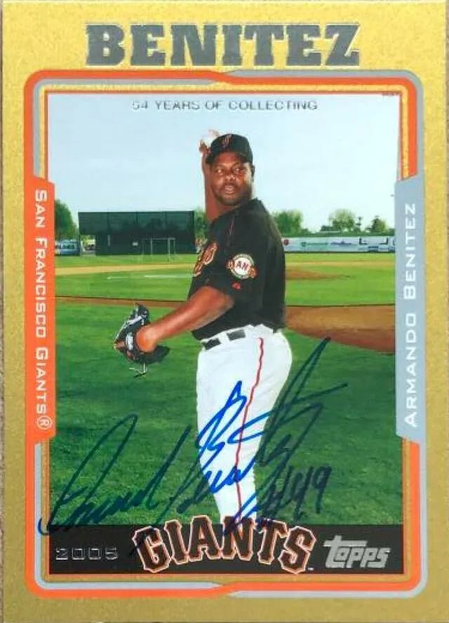 Armando Benitez Signed 2005 Topps Gold Baseball Card - San Francisco Giants