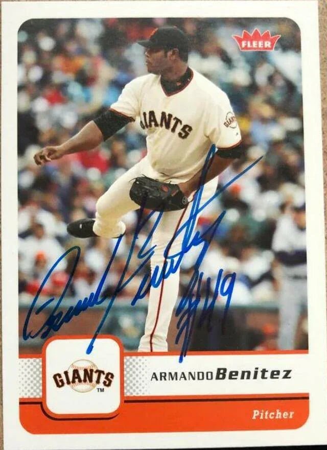 Armando Benitez Signed 2006 Fleer Baseball Card - San Francisco Giants