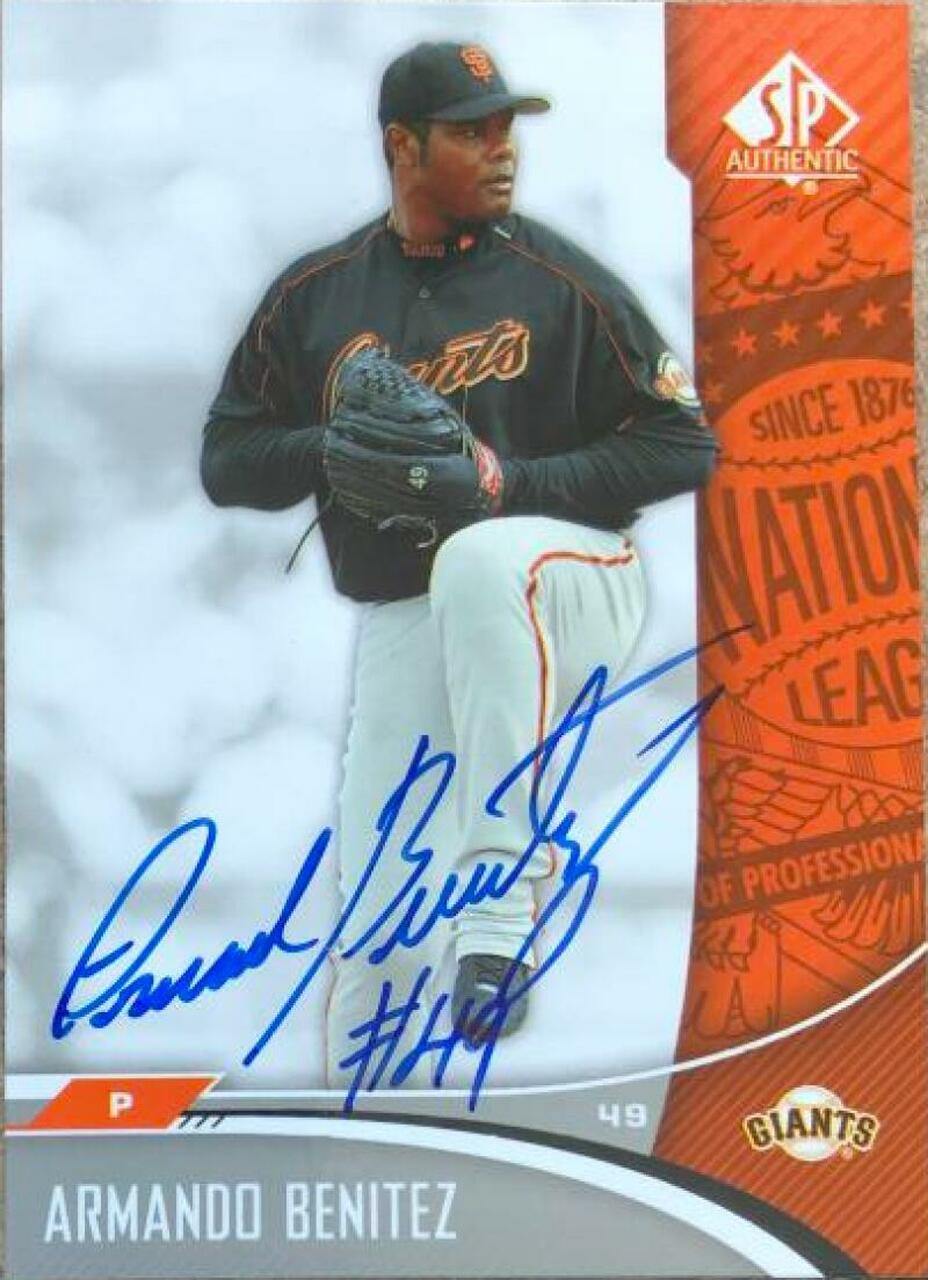 Armando Benitez Signed 2006 SP Authentic Baseball Card - San Francisco Giants - PastPros